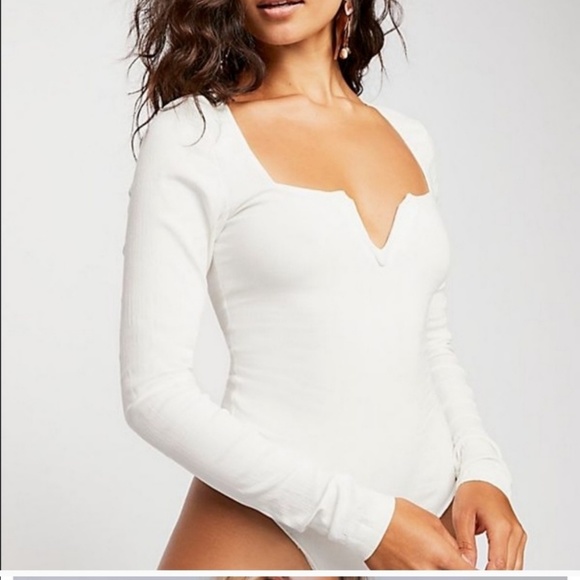 Free People Tops - Free People Zoe Bodysuit White size xs